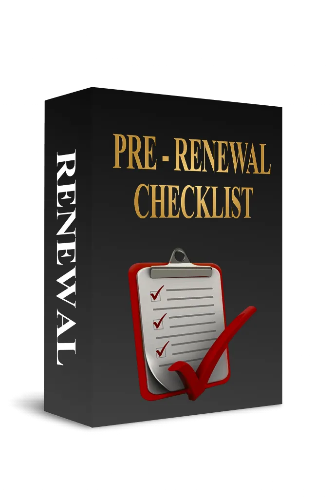 Pre-renewal checklist